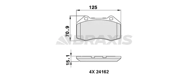 Brake Pad Set, disc brake (AA0288)