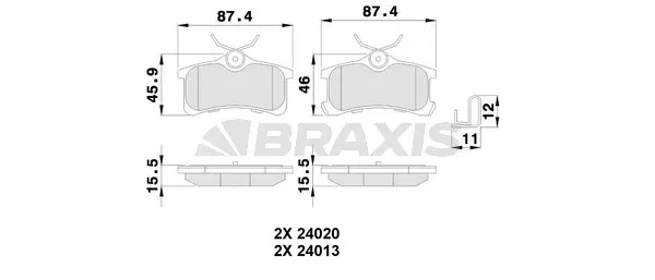 Brake Pad Set, disc brake (AB0237)