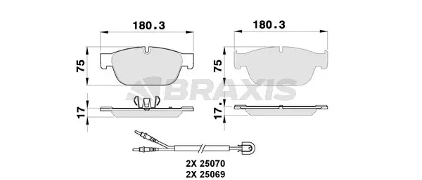 Brake Pad Set, disc brake (AB0269)