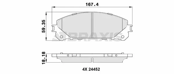 Brake Pad Set, disc brake (AA0312)
