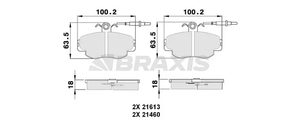 Brake Pad Set, disc brake (AB0152)