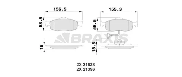 Brake Pad Set, disc brake (AB0116)