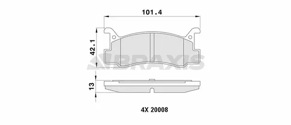 Brake Pad Set, disc brake (AA0426)