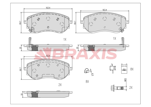 Brake Pad Set, disc brake (AB0621)