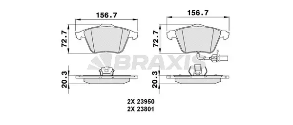 Brake Pad Set, disc brake (AB0087)