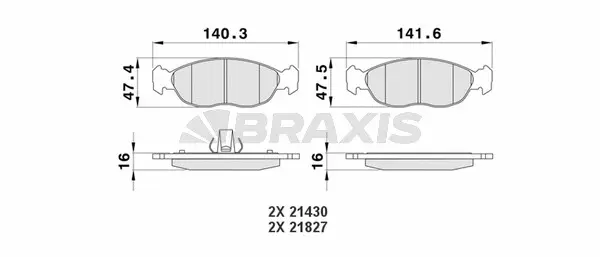 Brake Pad Set, disc brake (AA0187)