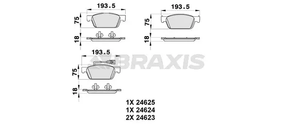 Brake Pad Set, disc brake (AB0195)