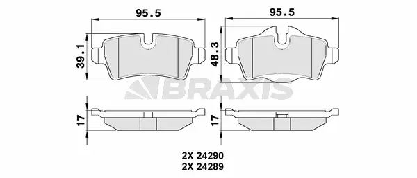 Brake Pad Set, disc brake (AA0101)