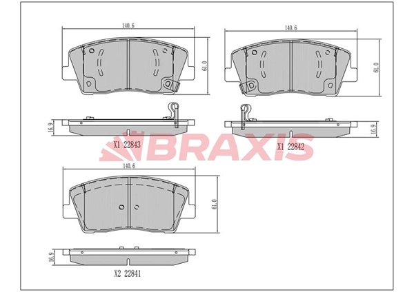 Brake Pad Set, disc brake (AA0774)