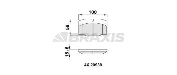 Brake Pad Set, disc brake (AA0192)