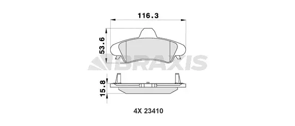 Brake Pad Set, disc brake (AB0192)