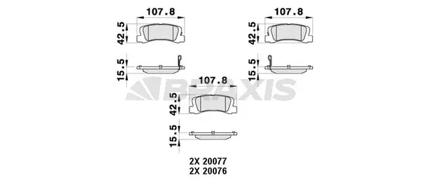 Brake Pad Set, disc brake (AB0373)
