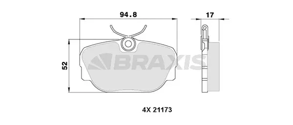 Brake Pad Set, disc brake (AA0319)