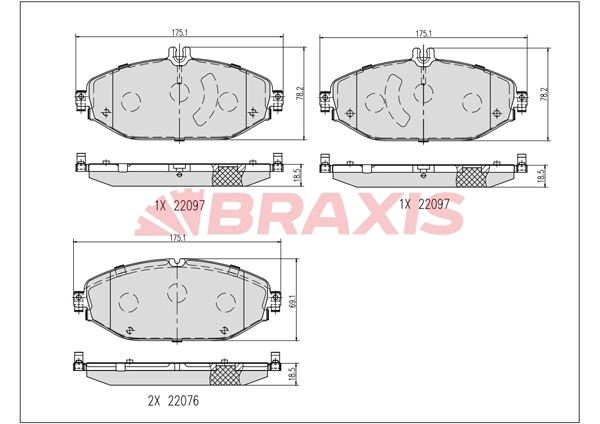 Brake Pad Set, disc brake (AB0638)