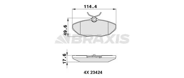 Brake Pad Set, disc brake (AA0265)