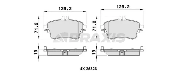 Brake Pad Set, disc brake (AB0283)
