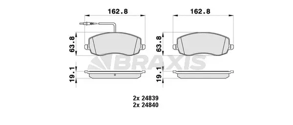 Brake Pad Set, disc brake (AB0438)