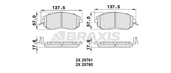 Brake Pad Set, disc brake (AB0491)