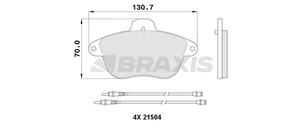 Brake Pad Set, disc brake (AB0382)