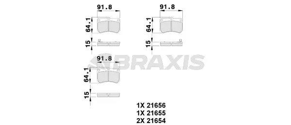 Brake Pad Set, disc brake (AB0105)