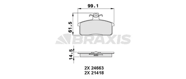 Brake Pad Set, disc brake (AA0276)