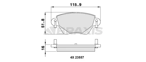 Brake Pad Set, disc brake (AB0091)