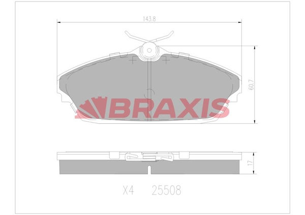 Brake Pad Set, disc brake (AA0763)