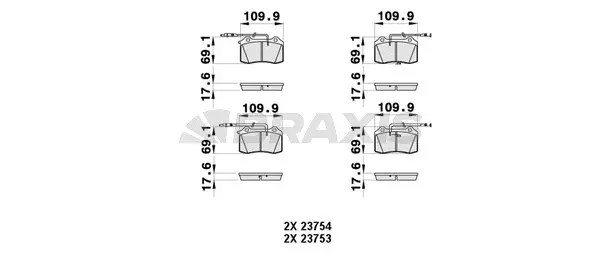 Brake Pad Set, disc brake (AB0395)