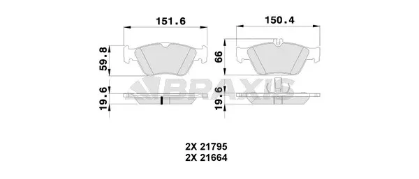 Brake Pad Set, disc brake (AA0078)