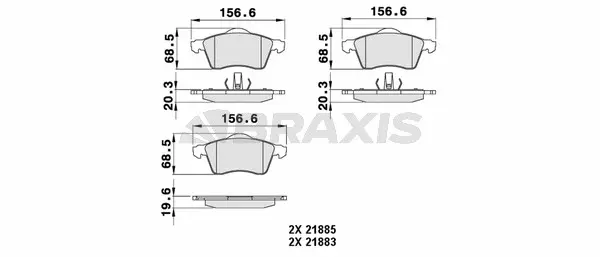 Brake Pad Set, disc brake (AA0241)