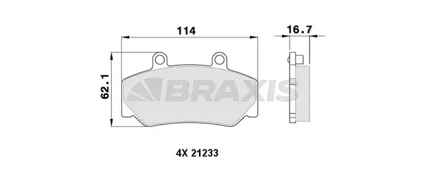 Brake Pad Set, disc brake (AA0364)