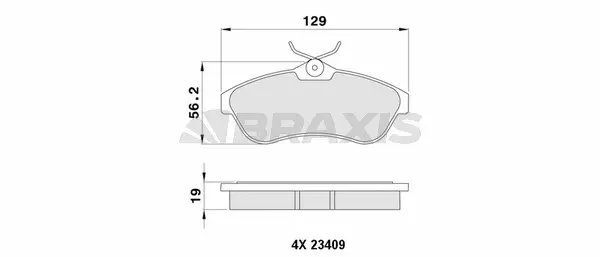 Brake Pad Set, disc brake (AA0054)