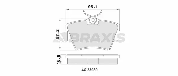 Brake Pad Set, disc brake (AA0070)