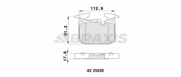 Brake Pad Set, disc brake (AA0449)