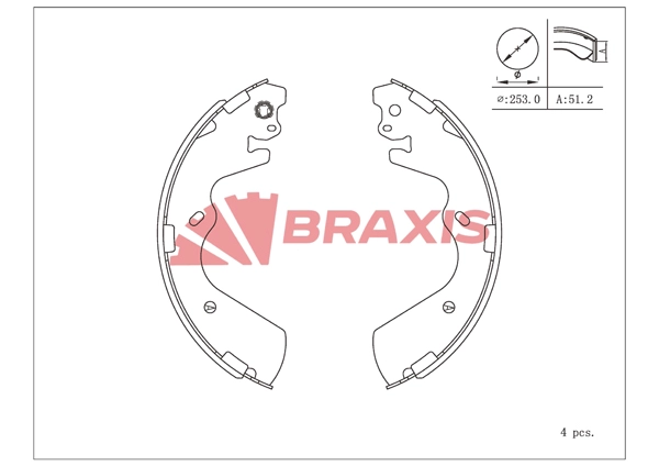 Brake Shoe Set (AC0217)