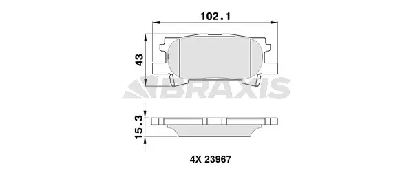 Brake Pad Set, disc brake (AA0329)