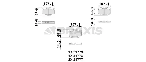 Brake Pad Set, disc brake (AB0519)