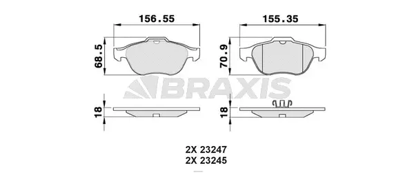Brake Pad Set, disc brake (AB0061)