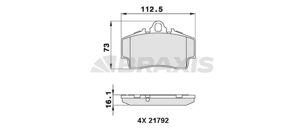 Brake Pad Set, disc brake (AA0295)