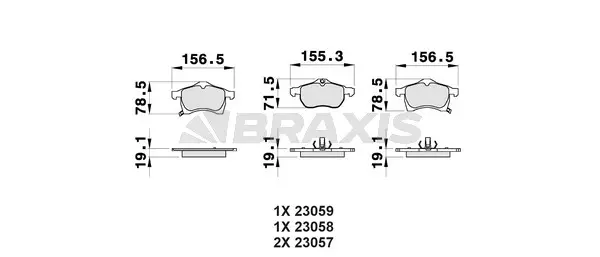 Brake Pad Set, disc brake (AB0031)
