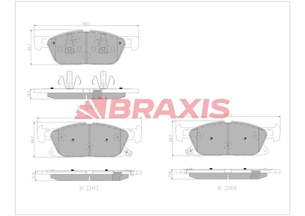 Brake Pad Set, disc brake (AA0759)
