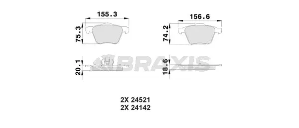 Brake Pad Set, disc brake (AA0193)