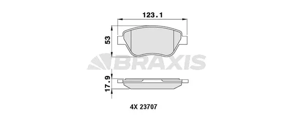 Brake Pad Set, disc brake (AA0246)