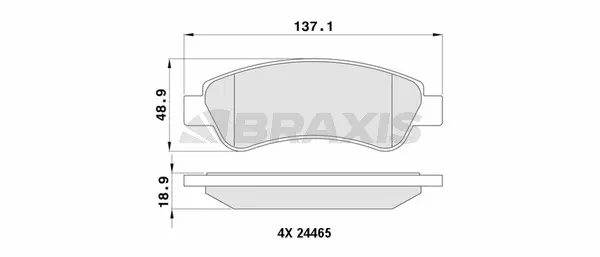 Brake Pad Set, disc brake (AA0066)
