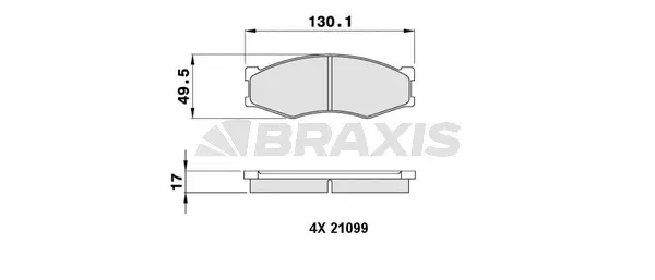 Brake Pad Set, disc brake (AA0226)