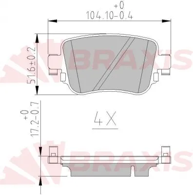 Brake Pad Set, disc brake (AA0621)