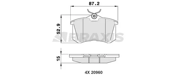 Brake Pad Set, disc brake (AA0016)