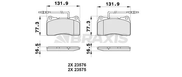 Brake Pad Set, disc brake (AB0472)