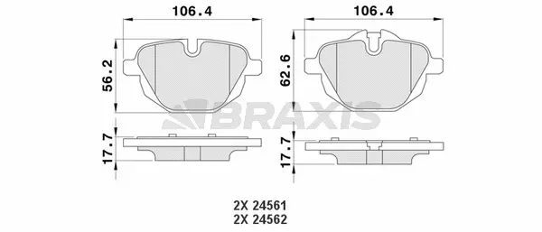 Brake Pad Set, disc brake (AA0170)