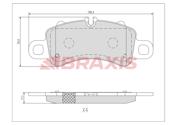 Brake Pad Set, disc brake (AA0724)